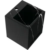 Brauer Nova vrijhangende fontein marmerlook 25cm met kraangat nero marquina