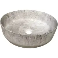 Lambini Designs Color Line ronde waskom 39x12cm grijze marmerlook