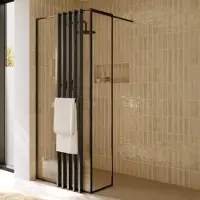 Riho Define inloopdouche l-vorm met decopaneel 90x40x200cm ijzer verouderd mat