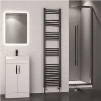 Eastbrook Wendover handdoekradiator 40x180cm 570W gunmetal geborsteld
