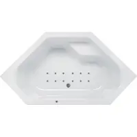 Lambini Designs Venetië bubbelbad 145x145cm elektronisch met 12 aerojets RVS