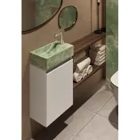 Fontana Green Onyx toiletmeubel met ribbelfront 40cm wit mat