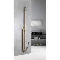 Sapho Duopasso elektrische handdoek radiator 12x170cm geborsteld messing