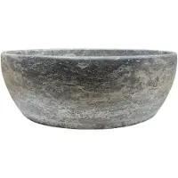 Lambini Designs Colorno waskom marmer 41cm silver travertin