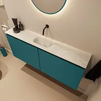 Mondiaz Ture DLux toiletmeubel 120cm smag met wastafel ostra midden zonder kraangat