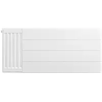 Eastbrook plaat voor paneelradiator met streep 90x40cm wit glans