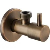 Saniclear Antique hoek stopkraan 1/2 x 1/2 verouderd messing