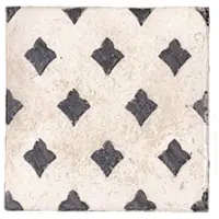 Terre d'Azur Tierra Royal wandtegel met decor 13x13cm wit - per 22 stuks