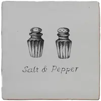Terre d'Azur Malaga wandtegel met decor zout & peper 13x13cm beige