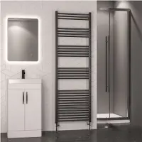Eastbrook Wendover handdoekradiator 60x180cm 783W gunmetal geborsteld