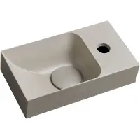 Sapho Piccolino fontein beton kraangat rechts 31x17cm zand