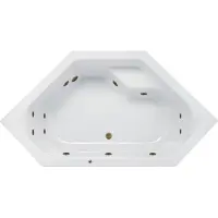 Lambini Designs Venetië bubbelbad 145x145cm elektronisch met 6+4+2 hydrojets rose goud