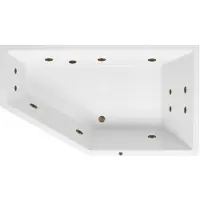 Lambini Designs Florence bubbelbad 160x90cm elektronisch rechts met 6+4+2 hydrojets rose goud