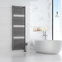 Mueller Stala elektrische radiator met smart wifi 60x181.7cm gunmetal PVD 1000W