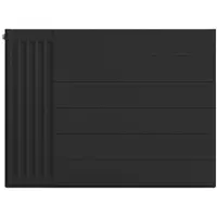 Eastbrook plaat voor paneelradiator met streep 80x60cm zwart mat