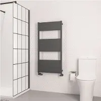 Eastbrook Kingswood handdoekradiator 60x120cm 741W antraciet mat