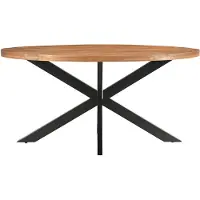 LivingFurn Rocky eettafel ovaal 160cm naturel