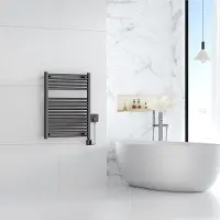 Mueller Stala elektrische radiator met smart wifi 60x76.6cm gunmetal PVD 400W