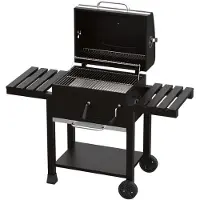 Central Park houtskoolbarbecue Angus III 139x68,5cm zwart