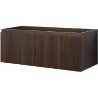 Aquazuro Wastafelonderkast Napoli 120cm - Notelaar Houtlook - Met 2 Lades - 120x50x47,5cm