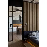 Grosfillex Wandpaneel Linio - Element 3d Effect - Pvc - Light Oak - 37,5x260cm