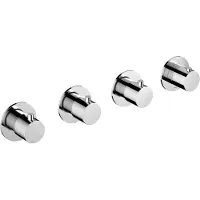 Hotbath Cobber CB7070EXT afbouwdeel inbouwthermostaat met 3 stopkranen geborsteld nikkel