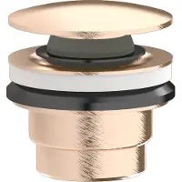 Plieger Roma 2 in 1 design afvoerplug geborsteld rosé