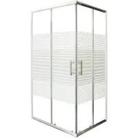 Badstuber Asym douchecabine rechthoek 100x80cm