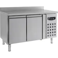 CombiSteel Koelwerkbank - STANDARD LINE - 282L - 2 Deuren 1/1 GN - -2°C/+8°C - Geforceerd - Achter Rand - 1360x700x850/950mm