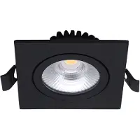 Enzo LED inbouwspot 6W 2700K 85mm 60gr vierkant verstelbaar zwart - LED4615