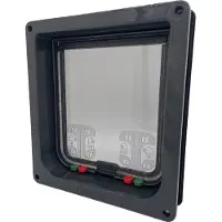 Cat Mate Afsluitbaar Kattenluik - 4 Vergrendelingsstanden - Kattenluik Met Tunnel - 19,2 x 20 cm - Grijs 235G
