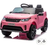 Vrooomy Land Rover Discovery - Elektrische Kinderauto 12V - 1 tot 6 jaar - Roze
