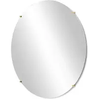 Maxaro Badkamerspiegel Solo 100 cm Rond Spiegelhouders Rond Lichtgoud