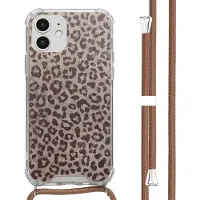 IMoshion Design hoesje met koord voor de Apple iPhone 12 (Pro) - Leopard Mood