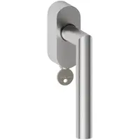 Hardbrass Hard Brass | Shuffle Toledo Raamkruk Afsluitbaar 304 Inox | Geborsteld RVS