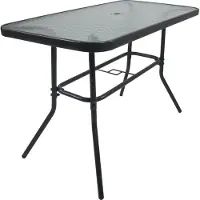 VCM Ina tuintafel 110x55cm antraciet.