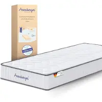Arensberger matras 180 x 200 cm - JANA Springveermatras – 7-Zone Matras 180cm x 200cm x 19cm met Schuim en Pocketveren Kern, H2/H3 Medium Stevig Ligcomfort