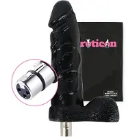 Eroticon Dildo Opzetstuk 17,5cm Groot Zwart voor Seksmachine