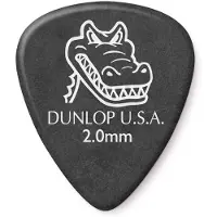 Dunlop JIM Gator Grip Standard 2.0mm Zwarte Gitaarplectra