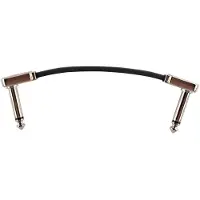 Ernie Ball 6225 Flat Ribbon Patch Cable haaks 7.5 cm platte Jacks zwart