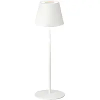 FHL Easy! LED buitentafellamp Cosenza met accu RGBW zandwit Cosenza, dimbaar, wit / opaal, Woon-/ Eetkamer, metaal, Modern