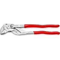 Knipex Sleuteltang | 300 mm Lengte | Tang en Schroefsleutel in Eén | Kunststof Bekleed | Verchroomd - 86 03 300 SB