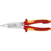 Knipex Elektro installatietang geïsoleerd | Meercomponenten-omhullingen | VDE-gekeurd | Geïntegreerde openingsveer - 13 96 200 T BK
