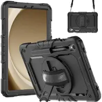Just in Case Samsung Galaxy Tab S9/S9 FE/S10 FE/S10 Lite Rotating Back Cover Zwart