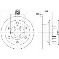Hella 8DD 355 117-501 Remschijf
