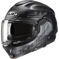 HJC F100 Hetal Zwart Grijs Systeemhelm Maat XS