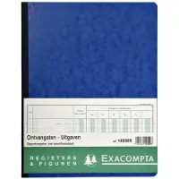 Exacompta - Register Piqure dagontvangsten 320x250mm 80vel blauw