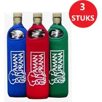 Aman Prana Waterflessen - Waterfles - Drinkfles - Drinkflessen - Glas - 500ml - 3 stuks