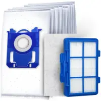 DParts 10x S-bag stofzuigerzakken - 1 HEPA filter - 1 motorfilter - geschikt voor Philips PowerGo - stofzuigerfilter stofzuigzakken Power Go - nr. CP0538/01 - EPA10 - 432200494491 - FC8021 - FC8021/03