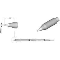 JBC C245742 Soldeerpunt Beitelvorm, recht Grootte soldeerpunt 0.3 mm Lengte soldeerpunt: 8.5 mm Inhoud: 1 stuk(s)